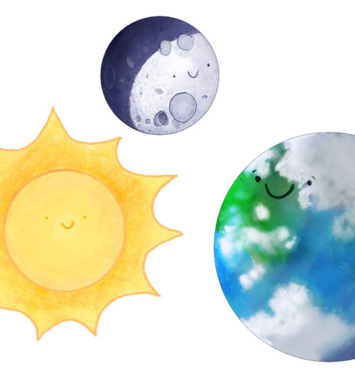sun earth moon sticker pack